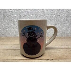 Vtg Dennys Snowman Heat Activated Color Chainging Coffee Mug / Cup
